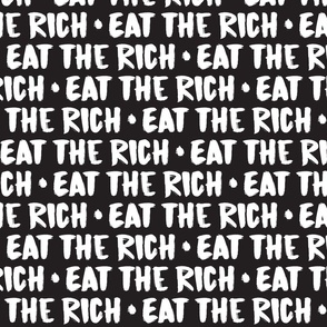 Eat The Rich White on Black - Large