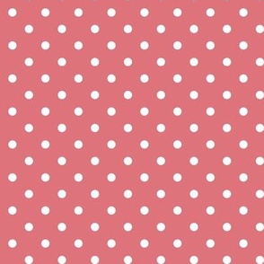 23 Watermelon- Polka Dots- 1/4 inch- Petal Solids Coordinate- Dopamine Wallpaper- Coral- Flamingo- Pink- Valentines Day