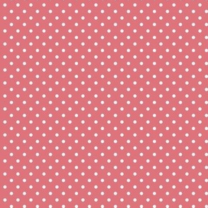 23 Watermelon- Polka Dots- 1/8 inch- Petal Solids Coordinate- Dopamine Wallpaper- Coral- Flamingo- Pink- Valentines Day