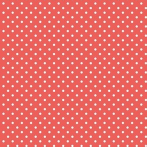 24 Coral- Polka Dots- 1/8 inch- Petal Solids Coordinate- Bright Dopamine Wallpaper- Watermelon- Flamingo- Pink- Valentines Day