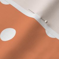 25 Peach- Polka Dots- 1 inch- Petal Solids Coordinate- Soft Orange Wallpaper- Pastel Orange- Pumpkin- Pastel Halloween- Thanksgiving- Spring- Summer