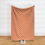 25 Peach- Polka Dots- 1 inch- Petal Solids Coordinate- Soft Orange Wallpaper- Pastel Orange- Pumpkin- Pastel Halloween- Thanksgiving- Spring- Summer