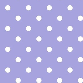 26 Lilac- Polka Dots- 1/2 inch- Petal Solids Coordinate- Nursery Wallpaper- Pastel Purple- Lavender- Periwinkle- Pastel Halloween