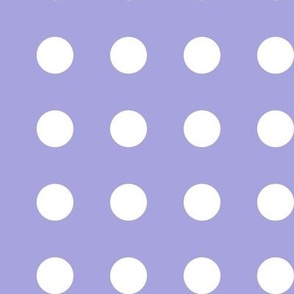 26 Lilac- Polka Dots on Grid- 1 inch- Petal Solids Coordinate- Nursery Wallpaper- Pastel Purple- Lavender- Periwinkle- Pastel Halloween