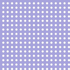 26 Lilac- Polka Dots on Grid- 1/4 inch- Petal Solids Coordinate- Nursery Wallpaper- Pastel Purple- Lavender- Periwinkle- Pastel Halloween