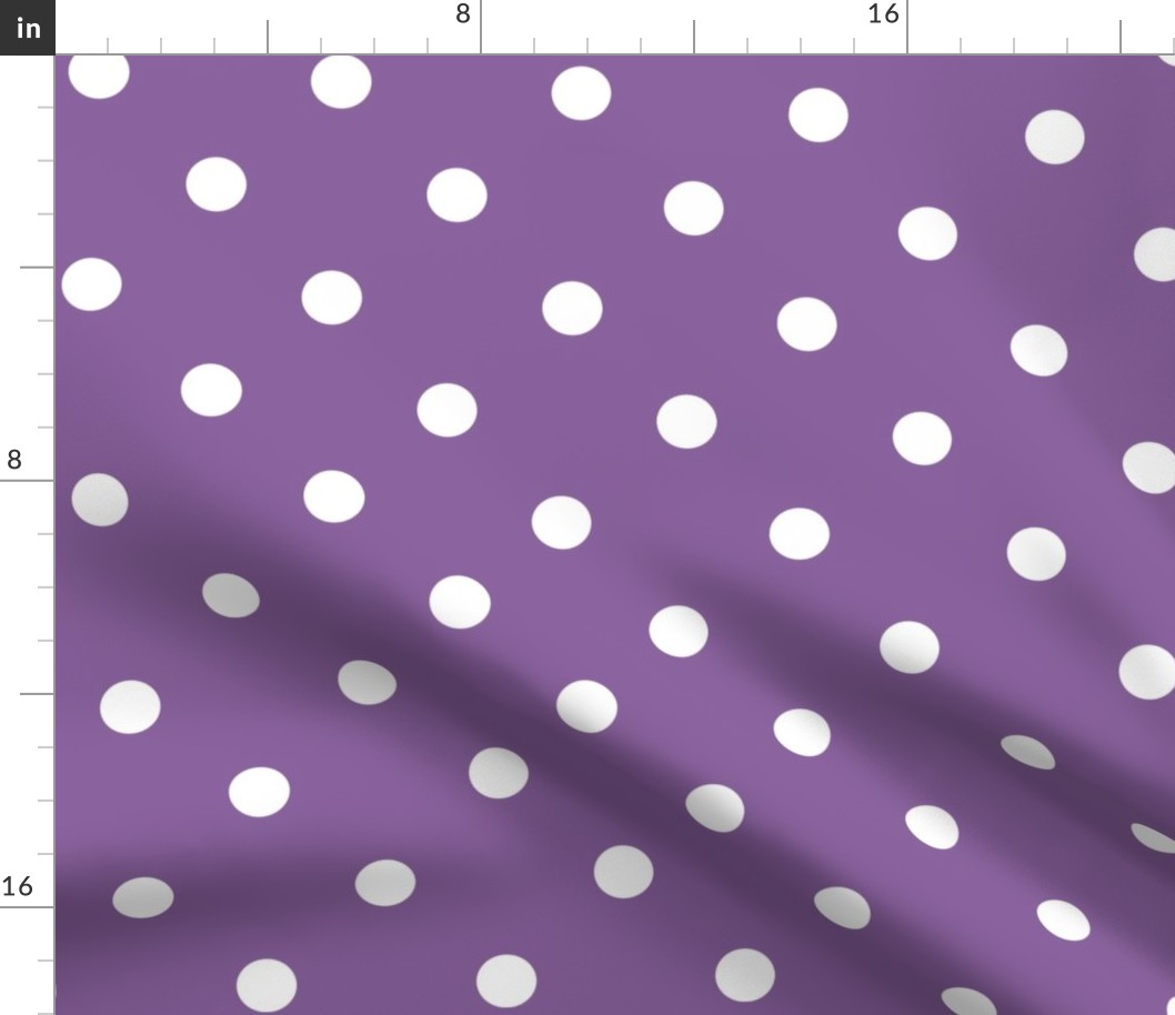 27 Orchid- Polka Dots- 1 inch- Dark- Petal Solids Coordinate- Purple Wallpaper- Purple- Violet- Lavender- Pastel Halloween