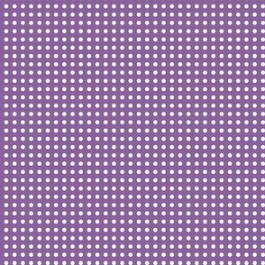27 Orchid- Polka Dots on Grid- 1/8 inch- Dark- Petal Solids Coordinate- Purple Wallpaper- Purple- Violet- Pastel Halloween