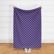 28 Grape- Polka Dots- 1 inch- Petal Solids Coordinate- Polka Dot Wallpaper- Purple- Violet- Halloween