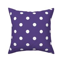 28 Grape- Polka Dots- 1 inch- Petal Solids Coordinate- Polka Dot Wallpaper- Purple- Violet- Halloween