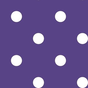 28 Grape- Polka Dots- 1 inch- Petal Solids Coordinate- Polka Dot Wallpaper- Purple- Violet- Halloween