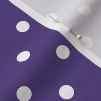 28 Grape- Polka Dots- 1/2 inch- Petal Solids Coordinate- Polka Dot Wallpaper- Purple- Violet- Halloween