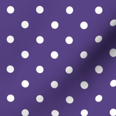 28 Grape- Polka Dots- 1/2 inch- Petal Solids Coordinate- Polka Dot Wallpaper- Purple- Violet- Halloween