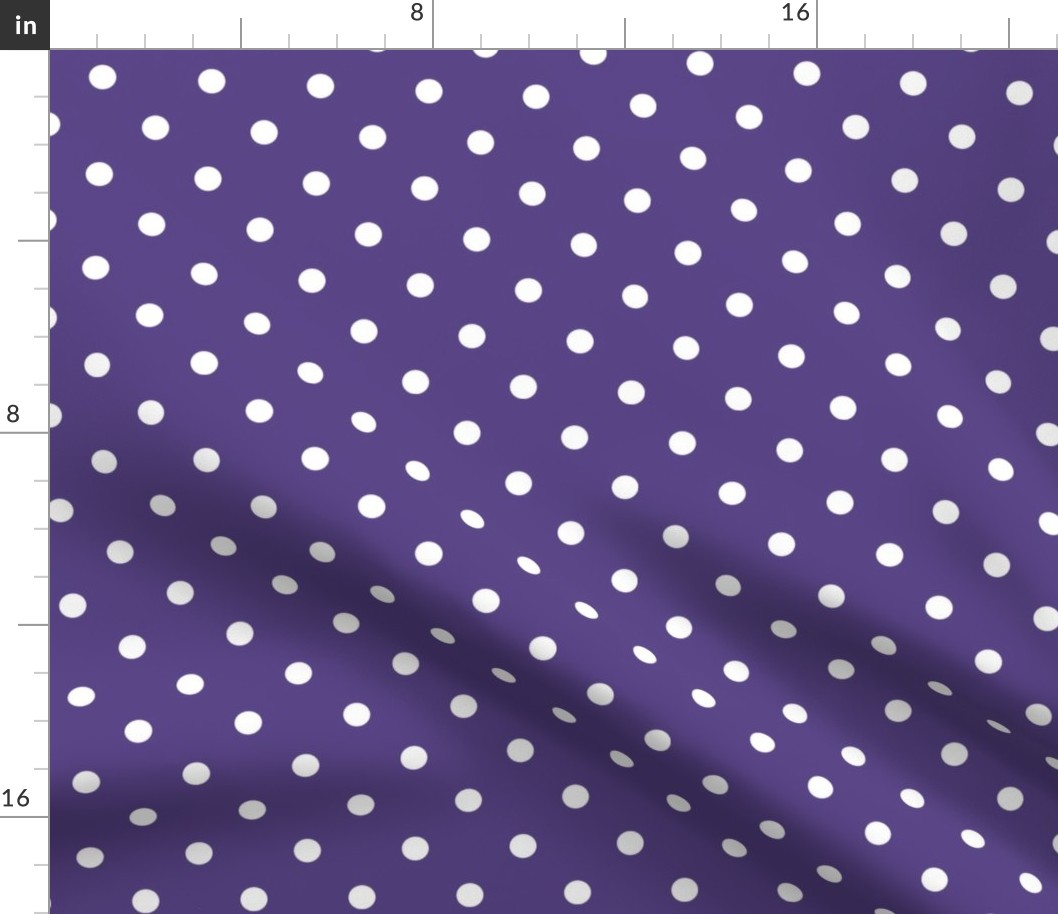 28 Grape- Polka Dots- 1/2 inch- Petal Solids Coordinate- Polka Dot Wallpaper- Purple- Violet- Halloween