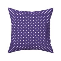 28 Grape- Polka Dots- 1/4 inch- Petal Solids Coordinate- Polka Dot Wallpaper- Purple- Violet- Halloween