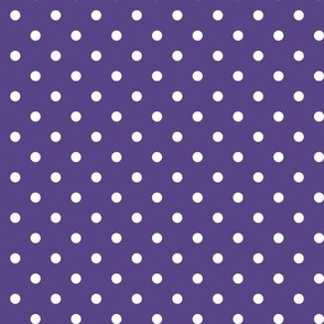 28 Grape- Polka Dots- 1/4 inch- Petal Solids Coordinate- Polka Dot Wallpaper- Purple- Violet- Halloween