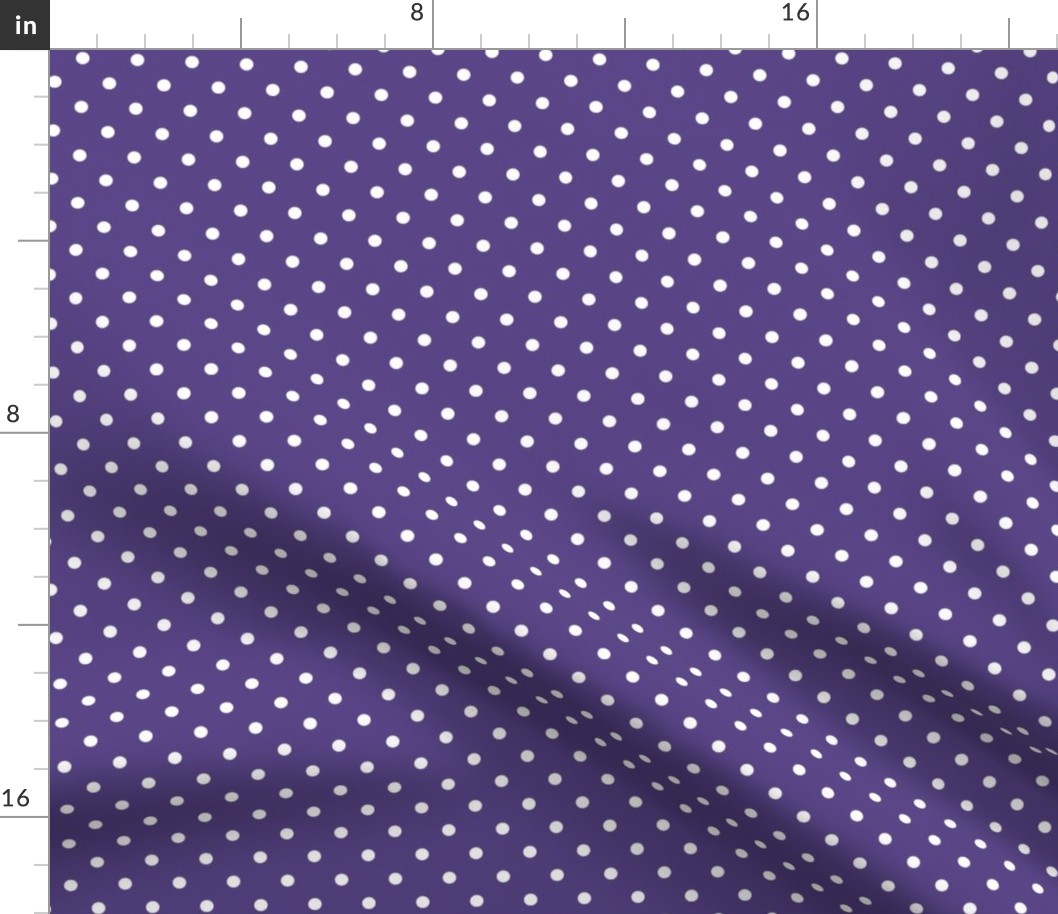 28 Grape- Polka Dots- 1/4 inch- Petal Solids Coordinate- Polka Dot Wallpaper- Purple- Violet- Halloween