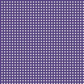 28 Grape- Polka Dots on Grid- 1/8 inch- Petal Solids Coordinate- Polka Dot Wallpaper- Purple- Violet- Halloween