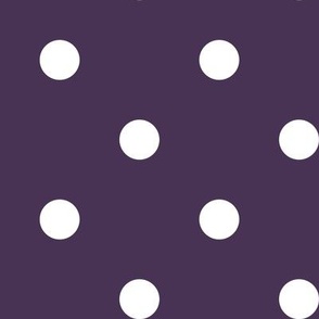 29 Plum- Polka Dots- 1 inch- Petal Solids Coordinate- Polka Dot Wallpaper- Purple- Violet- Halloween