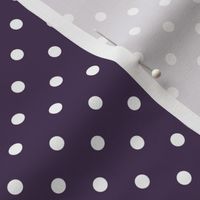29 Plum- Polka Dots- 1/4 inch- Petal Solids Coordinate- Polka Dot Wallpaper- Purple- Violet- Halloween