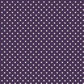 29 Plum- Polka Dots- 1/8 inch- Petal Solids Coordinate- Polka Dot Wallpaper- Purple- Violet- Halloween