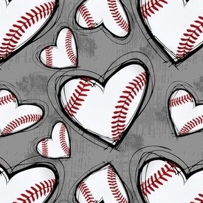 Baseball Sketch Gray 