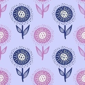 Willow Floral Damask Lilac