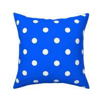 31 Cobalt- Polka Dots- 1 inch- Petal Solids Coordinate- Dopamine Wallpaper- Bright Blue- Indigo- Coastal- Nautical- Summer