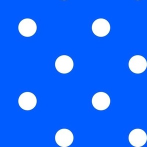 31 Cobalt- Polka Dots- 1 inch- Petal Solids Coordinate- Dopamine Wallpaper- Bright Blue- Indigo- Coastal- Nautical- Summer