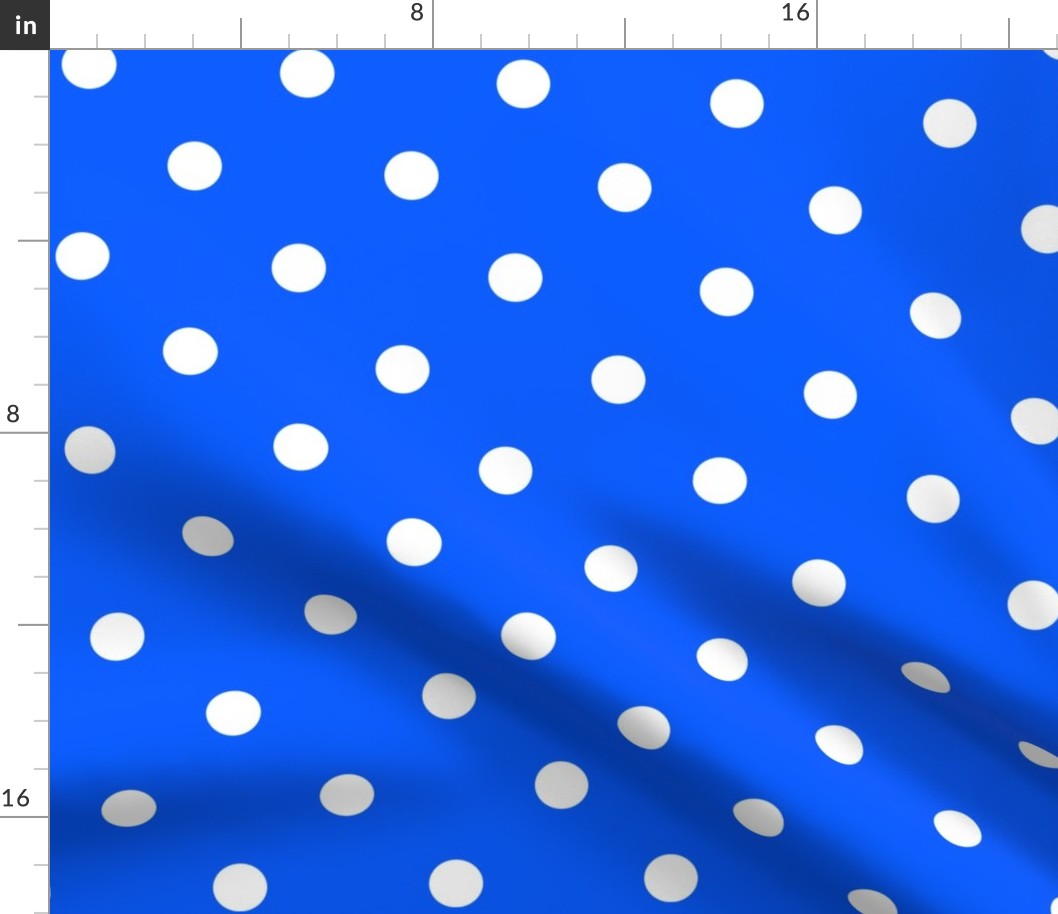 31 Cobalt- Polka Dots- 1 inch- Petal Solids Coordinate- Dopamine Wallpaper- Bright Blue- Indigo- Coastal- Nautical- Summer