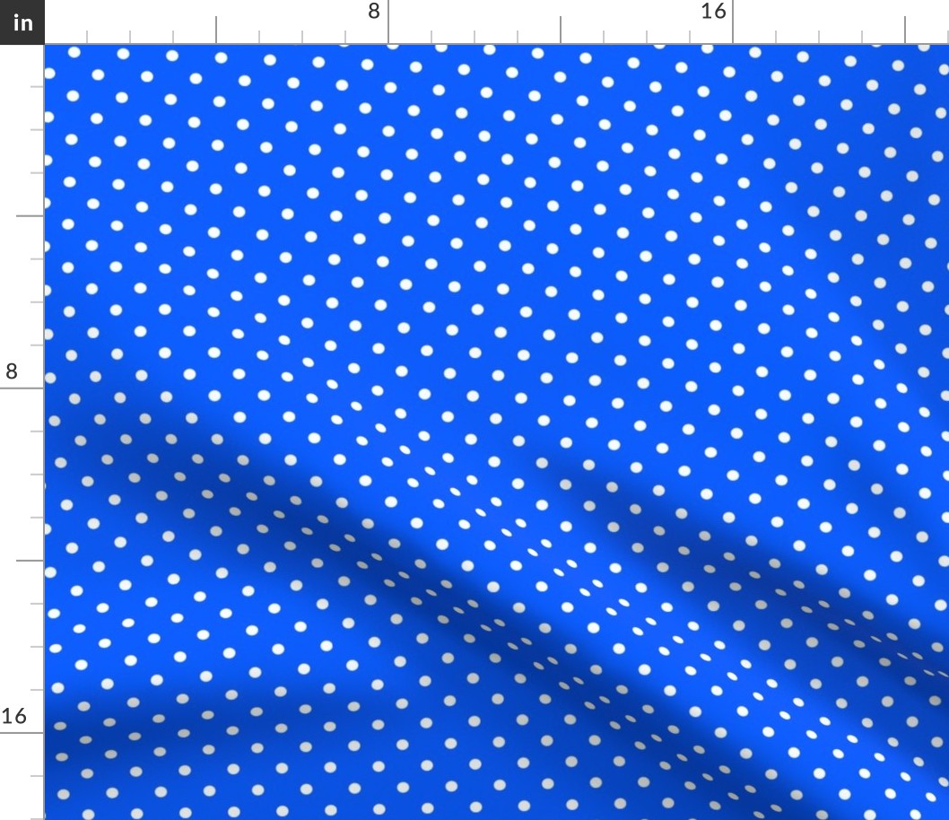 31 Cobalt- Polka Dots- 1/4 inch- Petal Solids Coordinate- Dopamine Wallpaper- Bright Blue- Indigo- Coastal- Nautical- Summer