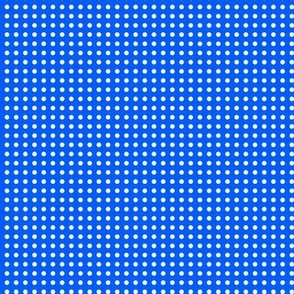 31 Cobalt- Polka Dots on Grid- 1/8 inch- Petal Solids Coordinate- Dopamine Wallpaper- Bright Blue- Indigo- Coastal- Nautical- Summer