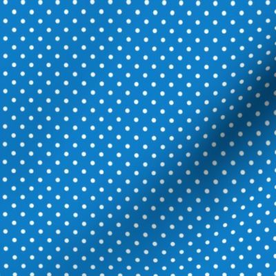 32 Bluebell- Polka Dots- 1/8 inch- Petal Solids Coordinate- Bright Blue Wallpaper- Bright Blue- Indigo- Coastal- Nautical- Summer