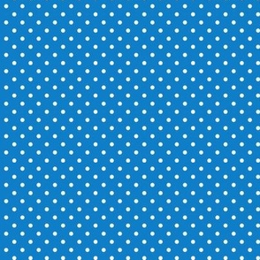 32 Bluebell- Polka Dots- 1/8 inch- Petal Solids Coordinate- Bright Blue Wallpaper- Bright Blue- Indigo- Coastal- Nautical- Summer