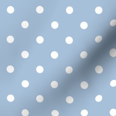 33 Sky Blue- Polka Dots- 1/2 inch- Petal Solids Coordinate- Soft Blue Wallpaper- Nursery- Baby Blue- Pastel Blue- Soft Blue- Coastal- Nautical