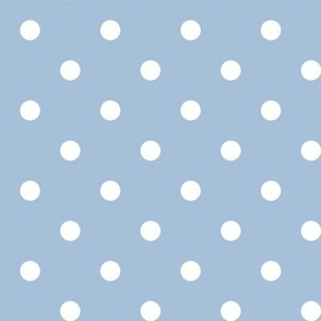33 Sky Blue- Polka Dots- 1/2 inch- Petal Solids Coordinate- Soft Blue Wallpaper- Nursery- Baby Blue- Pastel Blue- Soft Blue- Coastal- Nautical