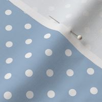33 Sky Blue- Polka Dots- 1/4 inch- Petal Solids Coordinate- Soft Blue Wallpaper- Nursery- Baby Blue- Pastel Blue- Soft Blue- Coastal- Nautical