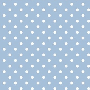 33 Sky Blue- Polka Dots- 1/4 inch- Petal Solids Coordinate- Soft Blue Wallpaper- Nursery- Baby Blue- Pastel Blue- Soft Blue- Coastal- Nautical