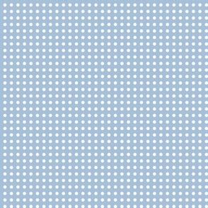 33 Sky Blue- Polka Dots on Grid- 1/8 inch- Petal Solids Coordinate- Soft Blue Wallpaper- Nursery- Baby Blue- Pastel Blue- Soft Blue- Coastal- Nautical