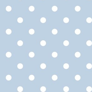34 Fog- Polka Dots- 1/2 inch- Petal Solids Coordinate- Baby Blue Wallpaper- Pastel Blue- Soft Blue- Sky Blue- Coastal- Nautical