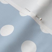 34 Fog- Polka Dots on Grid- 1 inch- Petal Solids Coordinate- Baby Blue Wallpaper- Pastel Blue- Soft Blue- Sky Blue- Coastal- Nautical