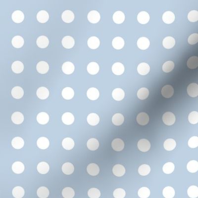 34 Fog- Polka Dots on Grid- 1/2 inch- Petal Solids Coordinate- Baby Blue Wallpaper- Pastel Blue- Soft Blue- Sky Blue- Coastal- Nautical