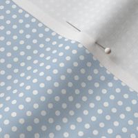 34 Fog- Polka Dots on Grid- 1/8 inch- Petal Solids Coordinate- Baby Blue Wallpaper- Pastel Blue- Soft Blue- Sky Blue- Coastal- Nautical