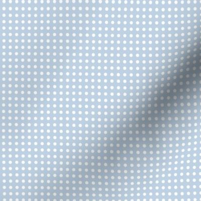 34 Fog- Polka Dots on Grid- 1/8 inch- Petal Solids Coordinate- Baby Blue Wallpaper- Pastel Blue- Soft Blue- Sky Blue- Coastal- Nautical