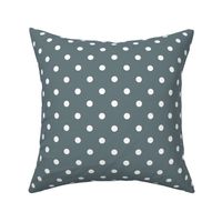 35 Slate- Polka Dots- 1/2 inch- Petal Solids Coordinate- Neutral Wallpaper- Gray Blue- Grey- Muted Blue- Neutral