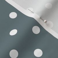 35 Slate- Polka Dots- 1/2 inch- Petal Solids Coordinate- Neutral Wallpaper- Gray Blue- Grey- Muted Blue- Neutral