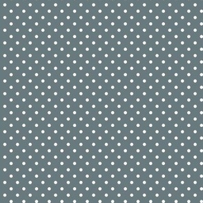 35 Slate- Polka Dots- 1/8 inch- Petal Solids Coordinate- Neutral Wallpaper- Gray Blue- Grey- Muted Blue- Neutral