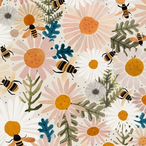 Bumblebee - Summer garden bloom L