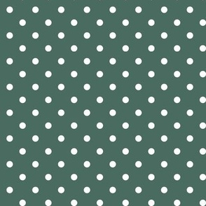 36 Pine- Polka Dots- 1/4 inch- Petal Solids Coordinate- Dark Green Wallpaper- Teal Green- Gray- Pine- Muted Green- Forest- Neutral Green- Christmas