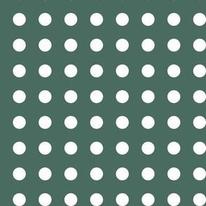 36 Pine- Polka Dots on Grid- 1/2 inch- Petal Solids Coordinate- Dark Green Wallpaper- Teal Green- Gray- Pine- Muted Green- Forest- Neutral Green- Christmas