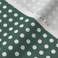 36 Pine- Polka Dots on Grid- 1/4 inch- Petal Solids Coordinate- Dark Green Wallpaper- Teal Green- Gray- Pine- Muted Green- Forest- Neutral Green- Christmas